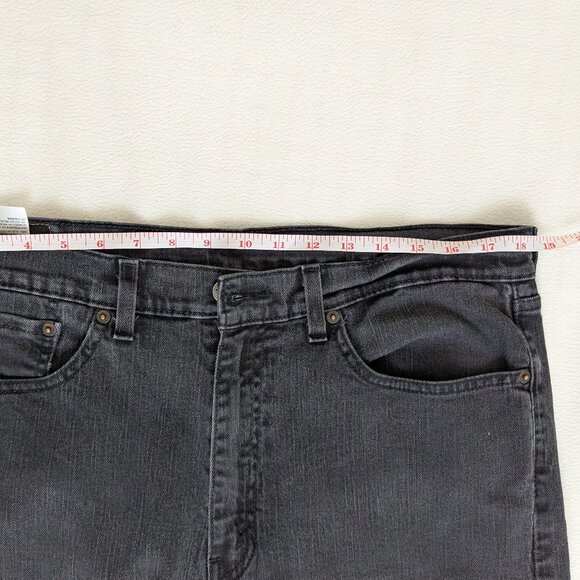 Levi’s 505 Men’s Regular Fit Black Jeans W36 L30 - Picture 4 of 16